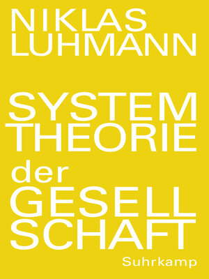 cover image of Systemtheorie der Gesellschaft